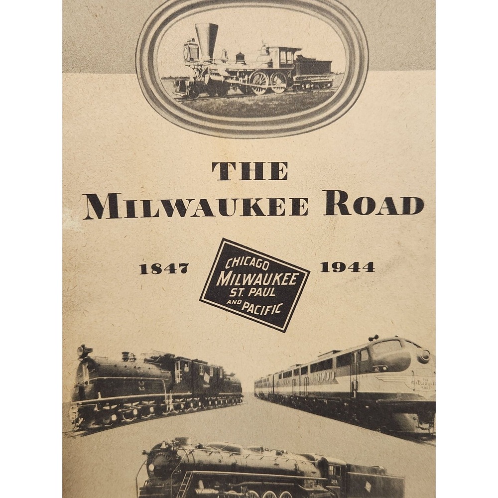 The Milwaukee Road 1847-1944 Railway History Booklet Vintage 6 x 9 Inches - Picture 2 of 14